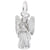 Angel Charm In 14K White Gold