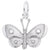 Butterfly Charm In 14K White Gold