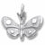 Butterfly charm in 14K White Gold hide-image