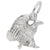 Eagle Charm In 14K White Gold