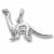 Dinosaur charm in 14K White Gold hide-image