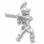 Baseball Player charm in 14K White Gold hide-image