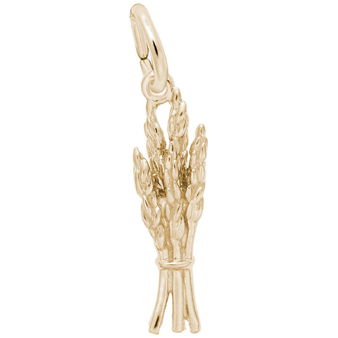 Wheat Charm In Yellow Gold