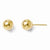 14k Yellow Gold Polished 6mm Ball Post Earrings