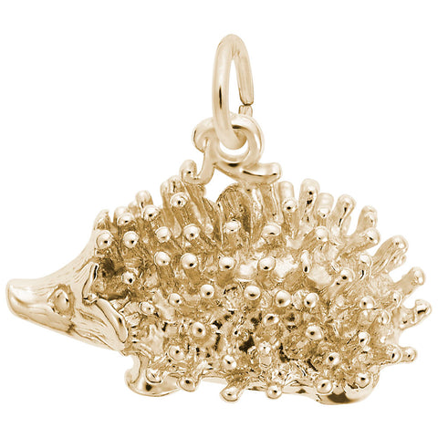 Porcupine Charm In Yellow Gold