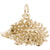 Porcupine Charm In Yellow Gold
