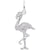 Flamingo Charm In 14K White Gold