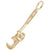 Wrench Charm in Yellow Gold Plated