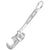 Wrench Charm In 14K White Gold