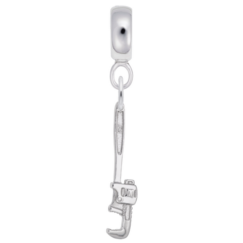 Wrench Charm Dangle Bead In Sterling Silver
