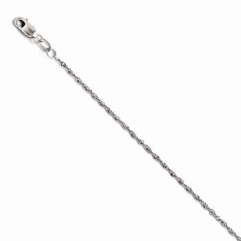 14K White Gold Sparkle Singapore Chain