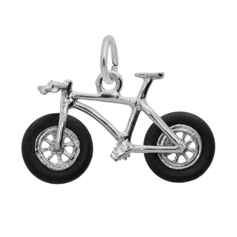 Fat Tire Bike Charm In Sterling Silver