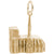 Notre Dame Cathedral 3D Charm In Yellow Gold