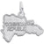 Dominican Republic Map Charm In Sterling Silver
