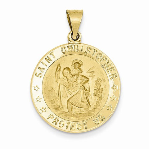 18k Saint Christopher Medal pendant, Fine Pendants for Necklace