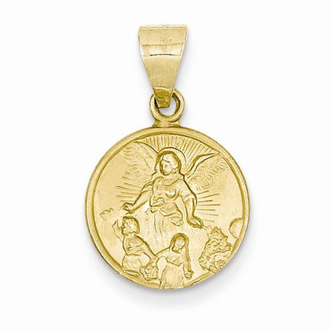 18k Guardian Angel Medal Pendant, Pendants for Necklace
