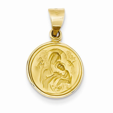 18k Our Lady of Perpetual Help Medal Pendant, Pendants for Necklace