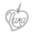 Nana Heart Charm In 14K White Gold