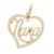 Nana Heart Charm Pendant Necklace In Gold Plated
