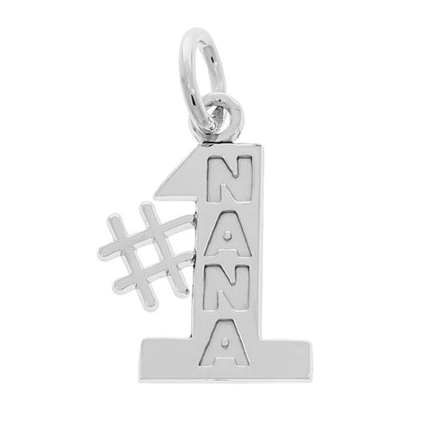 #1 Nana Charm In 14K White Gold