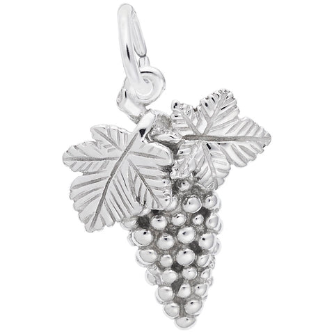 Grapes Charm In Sterling Silver