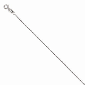 14K White Gold Sparkle Singapore Chain