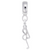 Glasses Charm Dangle Bead In Sterling Silver
