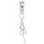 Glasses charm dangle bead in Sterling Silver hide-image