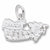Canada Map charm in Sterling Silver hide-image