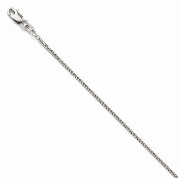 14K White Gold Quadra Wheat Chain