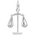 Scales Of Justice Charm In 14K White Gold