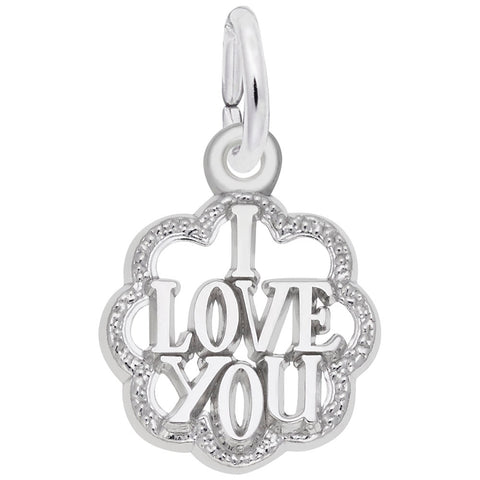 I Love You Charm In Sterling Silver