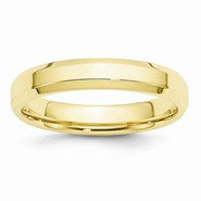 10k Yellow Gold 4mm Bevel Edge Comfort Fit Wedding Band