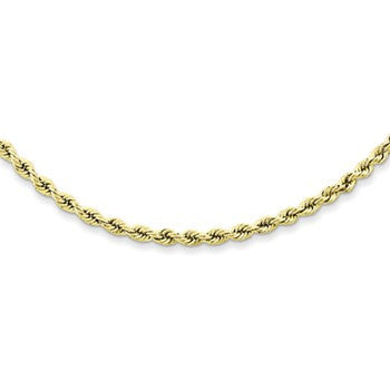 10K Yellow Gold Polished Hollow Rope Chain