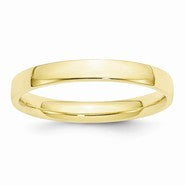 10k Yellow Gold 3mm Lightweight Comfort Fit Wedding Band