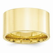 10k Yellow Gold 12mm Standard Flat Comfort Fit Wedding Band