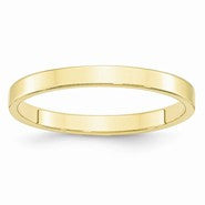 10k Yellow Gold 2.5mm Lightweight Flat Wedding Band