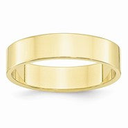 10k Yellow Gold 5mm Lightweight Flat Wedding Band