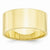 10k Yellow Gold 10mm Lightweight Flat Wedding Band