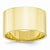 10k Yellow Gold 12mm Lightweight Flat Wedding Band