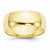 10k Yellow Gold 8mm Lightweight Half Round Wedding Band