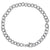 Round Cable Link Charm Bracelet in Sterling Silver