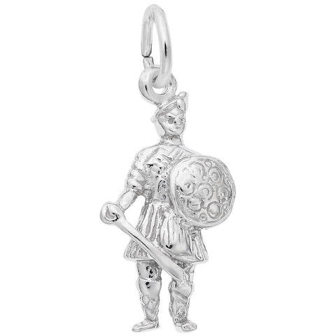 Scott Warrior Charm In Sterling Silver