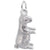 Groundhog Charm In 14K White Gold