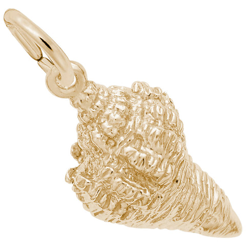 Shell Charm In Yellow Gold