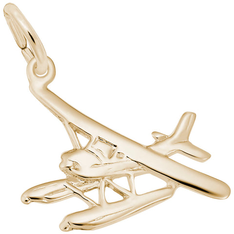 Seaplane Charm In Yellow Gold