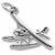 Seaplane charm in 14K White Gold hide-image