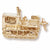 Bulldozer Charm in 10k Yellow Gold hide-image
