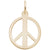 Peace Symbol Charm In Yellow Gold