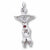 Belly Dancer charm in 14K White Gold hide-image